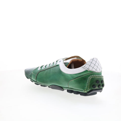 Di Bianco Monza Mens Green Suede Lace Up Lifestyle Sneakers Shoes