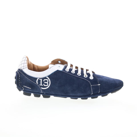 Di Bianco Monza Mens Blue Suede Lace Up Lifestyle Sneakers Shoes