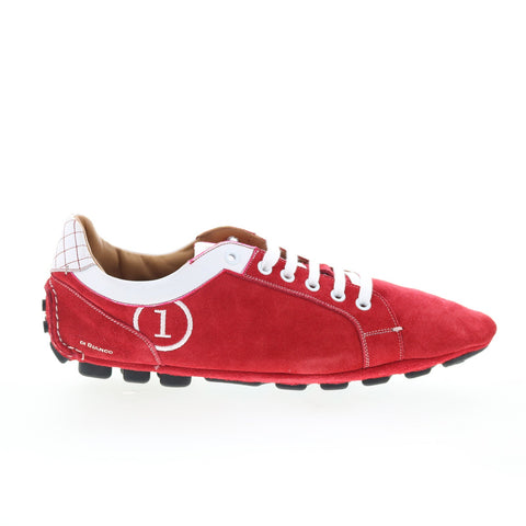 Di Bianco Monza Mens Red Suede Lace Up Lifestyle Sneakers Shoes