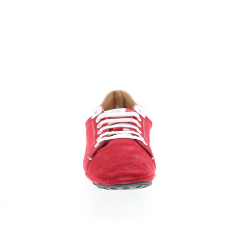 Di Bianco Monza Mens Red Suede Lace Up Lifestyle Sneakers Shoes