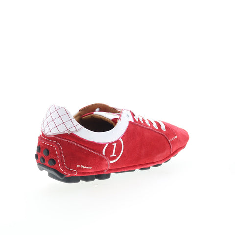 Di Bianco Monza Mens Red Suede Lace Up Lifestyle Sneakers Shoes