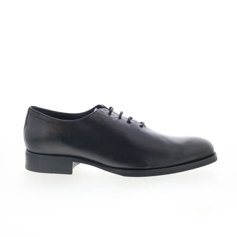 Di Bianco Morsella Mens Black Leather Oxfords & Lace Ups Plain Toe Shoes