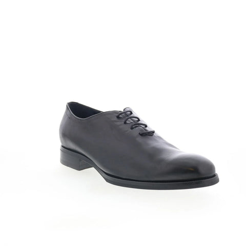Di Bianco Morsella Mens Black Leather Oxfords & Lace Ups Plain Toe Shoes