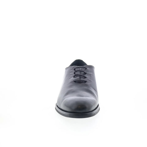 Di Bianco Morsella Mens Black Leather Oxfords & Lace Ups Plain Toe Shoes