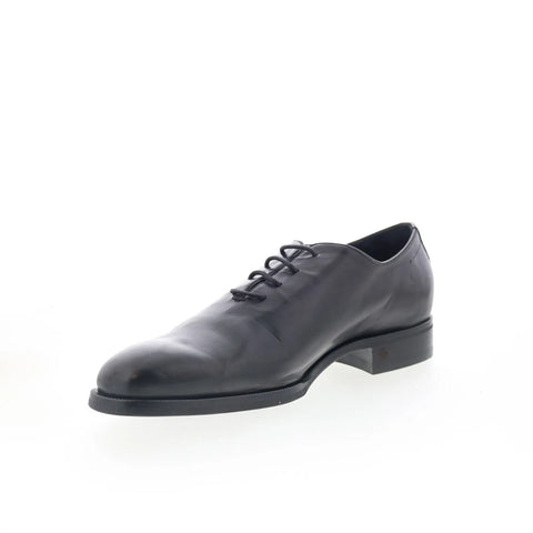 Di Bianco Morsella Mens Black Leather Oxfords & Lace Ups Plain Toe Shoes