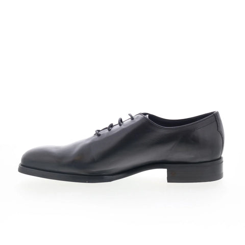 Di Bianco Morsella Mens Black Leather Oxfords & Lace Ups Plain Toe Shoes