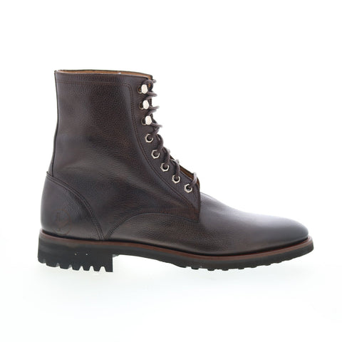 Di Bianco Mountain Mens Brown Leather Lace Up Casual Dress Boots