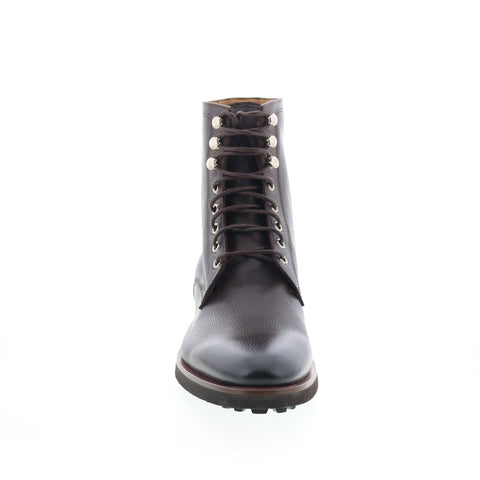 Di Bianco Mountain Mens Brown Leather Lace Up Casual Dress Boots