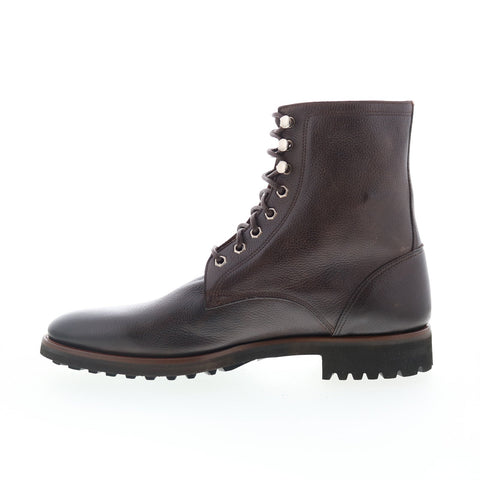 Di Bianco Mountain Mens Brown Leather Lace Up Casual Dress Boots