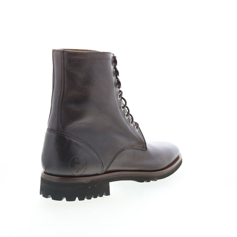 Di Bianco Mountain Mens Brown Leather Lace Up Casual Dress Boots