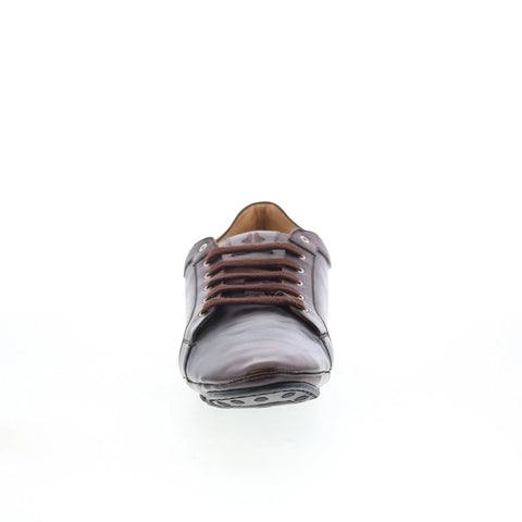 Di Bianco Muaelio Mens Brown Leather Lace Up Lifestyle Sneakers Shoes