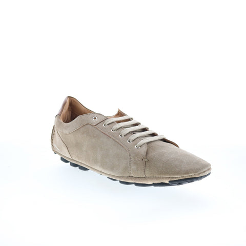 Di Bianco Mugelle Mens Gray Suede Lace Up Lifestyle Sneakers Shoes