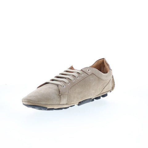 Di Bianco Mugelle Mens Gray Suede Lace Up Lifestyle Sneakers Shoes