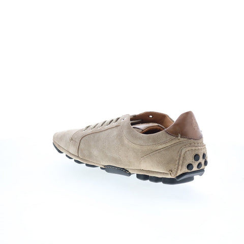 Di Bianco Mugelle Mens Gray Suede Lace Up Lifestyle Sneakers Shoes