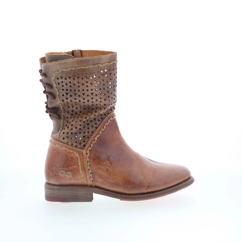Bed Stu Bridgewater F311014 Womens Brown Leather Zipper Western Boots