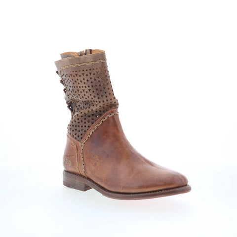 Bed Stu Bridgewater F311014 Womens Brown Leather Zipper Western Boots