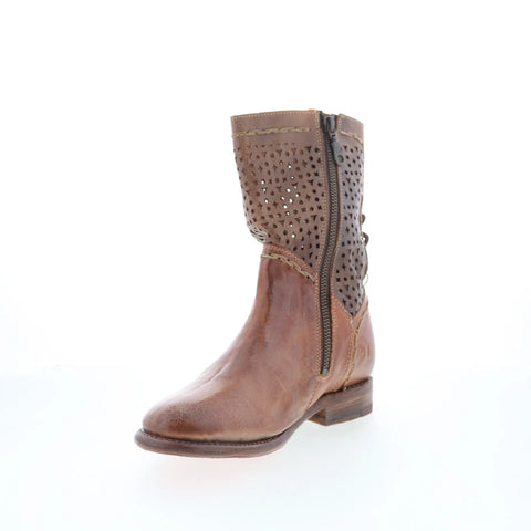 Bed Stu Bridgewater F311014 Womens Brown Leather Zipper Western Boots