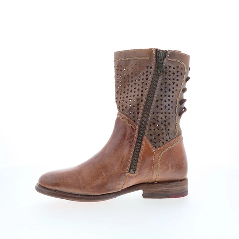 Bed Stu Bridgewater F311014 Womens Brown Leather Zipper Western Boots