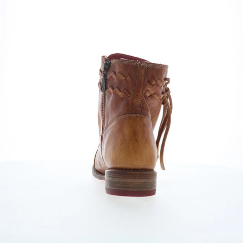Bed Stu Valient F311015 Womens Brown Leather Zipper Western Boots