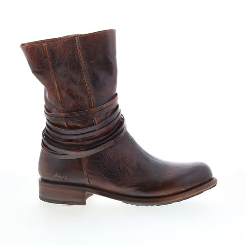 Bed Stu Rampton F311026 Womens Brown Leather Zipper Western Boots