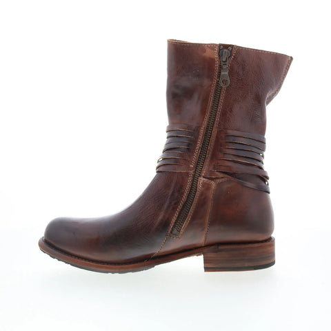 Bed Stu Rampton F311026 Womens Brown Leather Zipper Western Boots