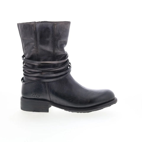Bed Stu Rampton F311026 Womens Black Leather Zipper Western Boots