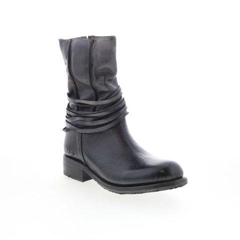 Bed Stu Rampton F311026 Womens Black Leather Zipper Western Boots