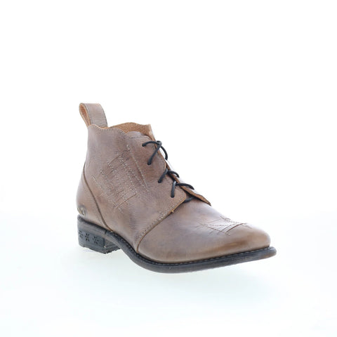 Bed Stu Barkley F314001 Womens Gray Leather Lace Up Western Boots