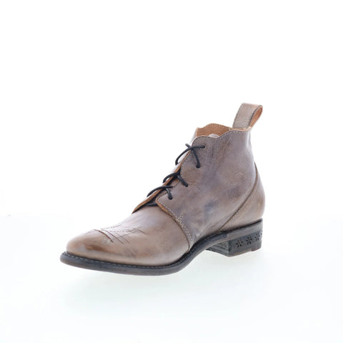 Bed Stu Barkley F314001 Womens Gray Leather Lace Up Western Boots