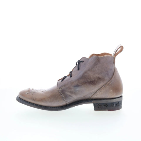 Bed Stu Barkley F314001 Womens Gray Leather Lace Up Western Boots