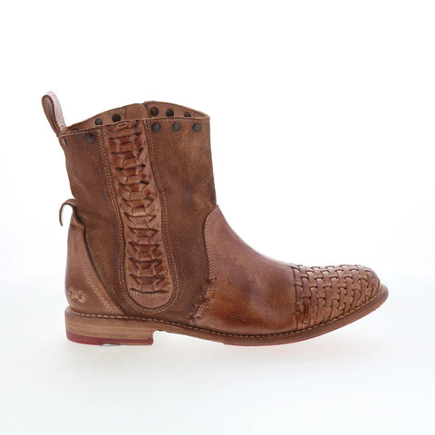 Bed Stu Baxter F321013 Womens Brown Leather Zipper Western Boots