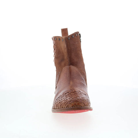 Bed Stu Baxter F321013 Womens Brown Leather Zipper Western Boots