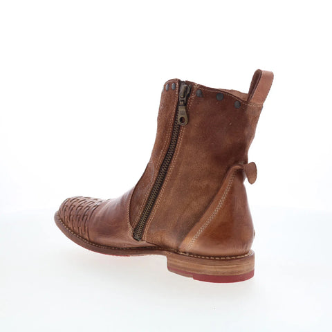 Bed Stu Baxter F321013 Womens Brown Leather Zipper Western Boots
