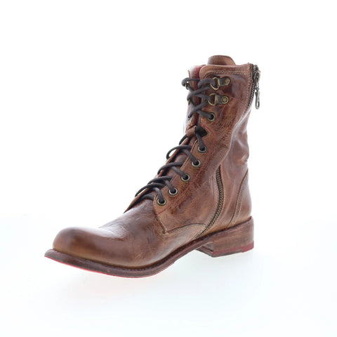 Bed Stu Annette F321122 Womens Brown Leather Lace Up Western Boots