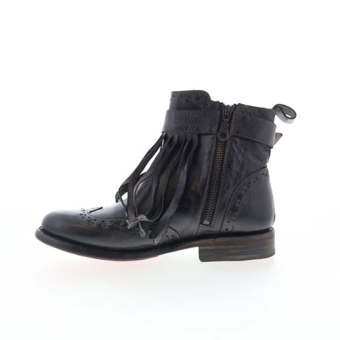 Bed Stu Jessamine F321132 Womens Black Leather Zipper Western Boots