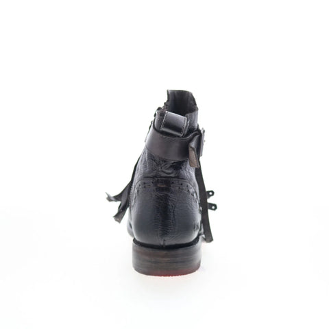 Bed Stu Jessamine F321132 Womens Black Leather Zipper Western Boots