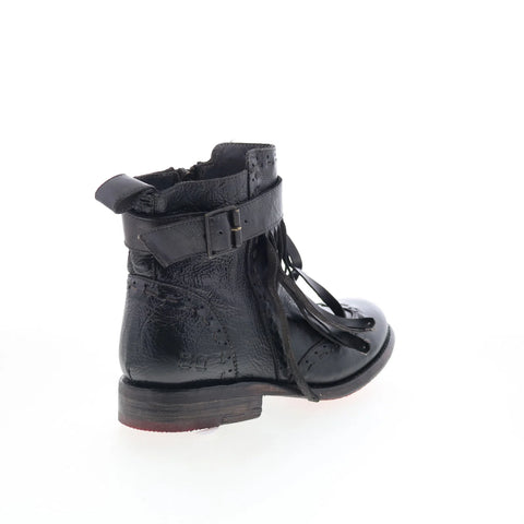 Bed Stu Jessamine F321132 Womens Black Leather Zipper Western Boots