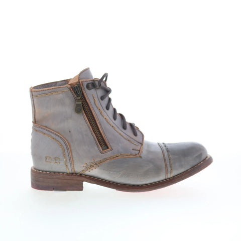 Bed Stu Bonnie S F321137 Womens Gray Leather Lace Up Western Boots