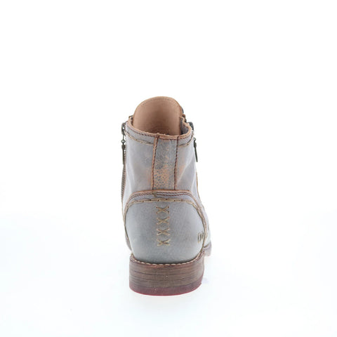 Bed Stu Bonnie S F321137 Womens Gray Leather Lace Up Western Boots