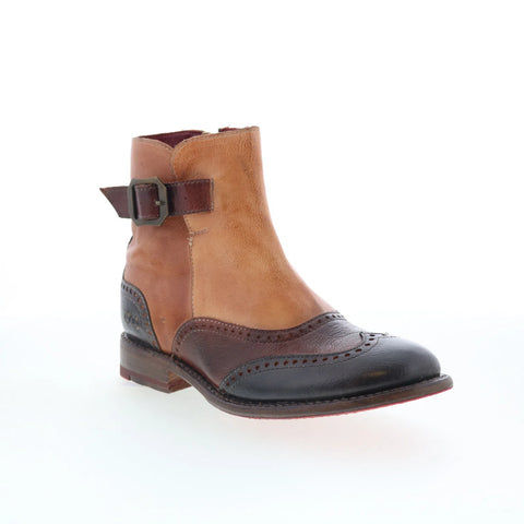 Bed Stu Odessa F321153 Womens Brown Leather Zipper Western Boots
