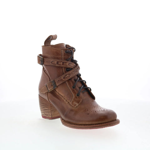 Bed Stu Allie F322017 Womens Brown Leather Zipper Western Boots