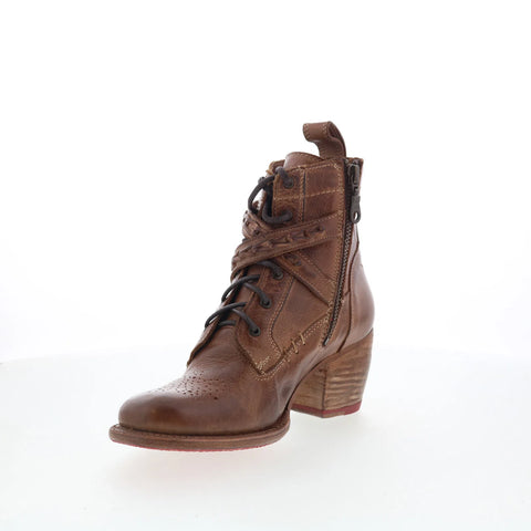 Bed Stu Allie F322017 Womens Brown Leather Zipper Western Boots