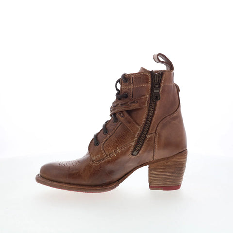 Bed Stu Allie F322017 Womens Brown Leather Zipper Western Boots