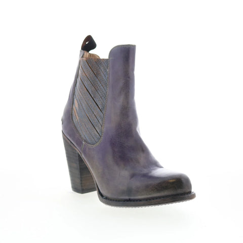 Bed Stu Insight F323002 Womens Purple Leather Slip On Western Boots