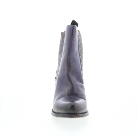 Bed Stu Insight F323002 Womens Purple Leather Slip On Western Boots