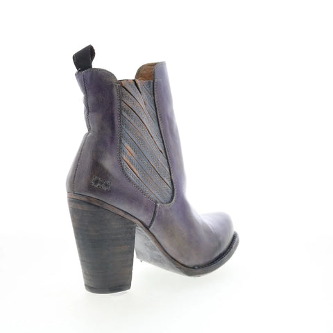 Bed Stu Insight F323002 Womens Purple Leather Slip On Western Boots