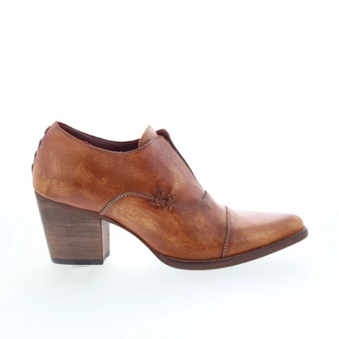 Bed Stu Helen F327007 Womens Brown Leather Slip On Ankle & Booties Boots