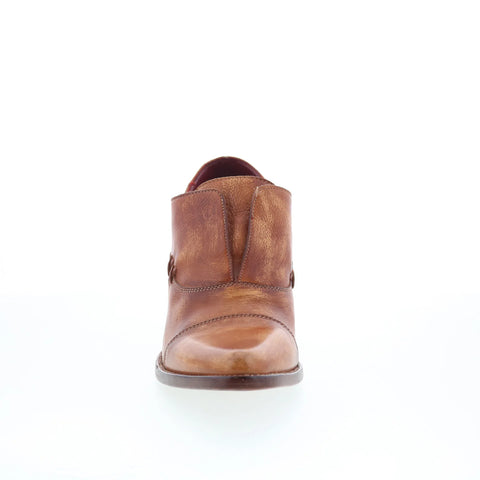 Bed Stu Helen F327007 Womens Brown Leather Slip On Ankle & Booties Boots