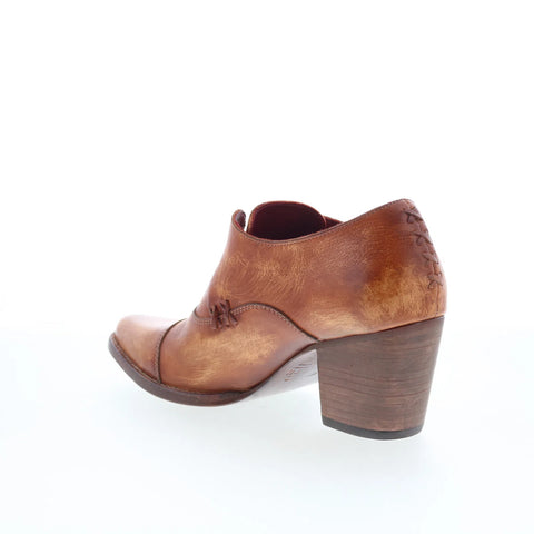 Bed Stu Helen F327007 Womens Brown Leather Slip On Ankle & Booties Boots
