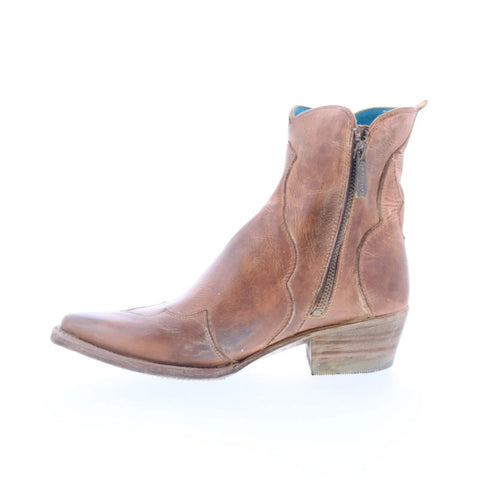 Bed Stu Ace F328040 Womens Brown Leather Zipper Western Boots